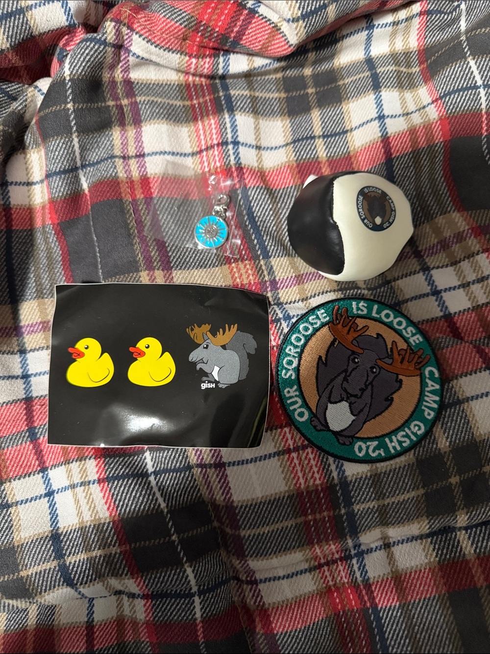GISH Camp sqroose Patch, sticker, charm, kick sack 2020